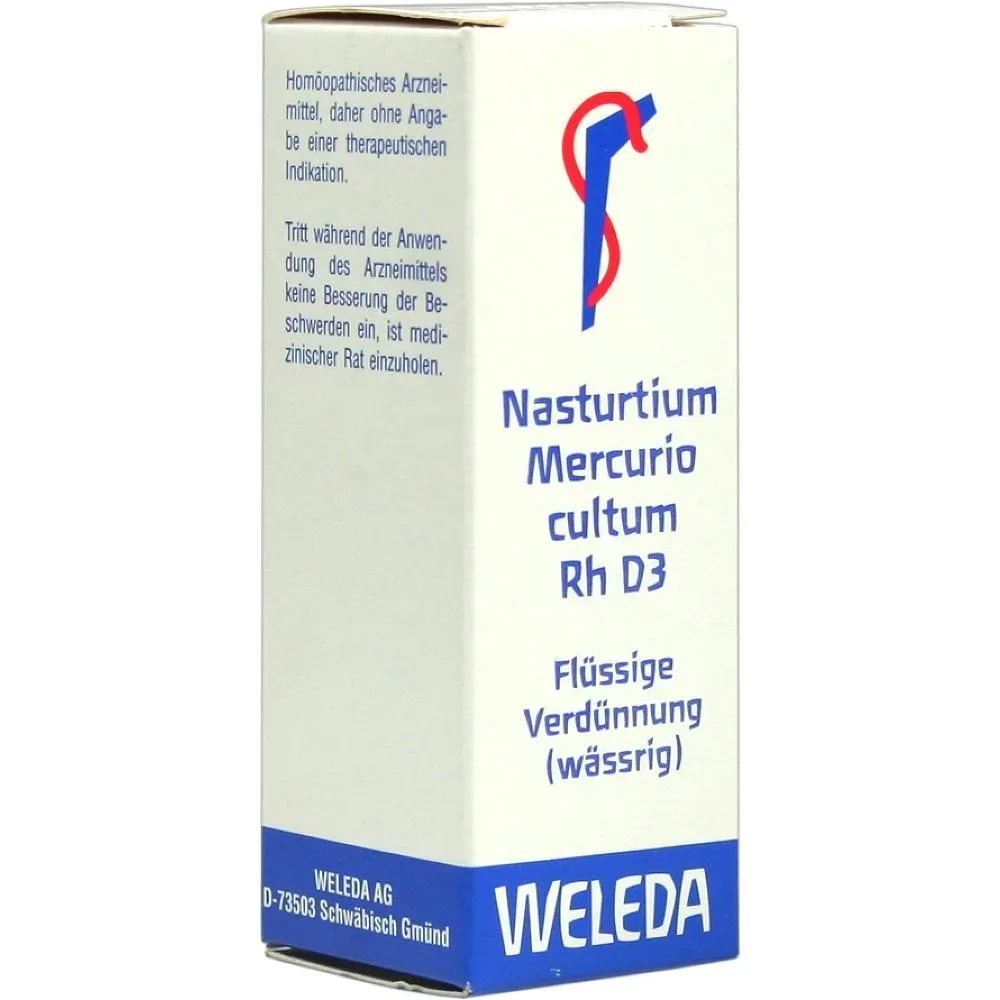 WELEDA NASTURTIUM MERCURIO cultum Rh D 3 Dilution 20 ml Dilution