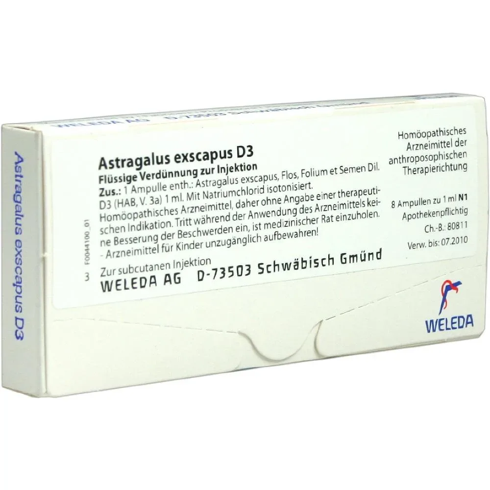 WELEDA ASTRAGALUS EXSCAPUS D 3 Ampullen 8X1 ml Ampullen
