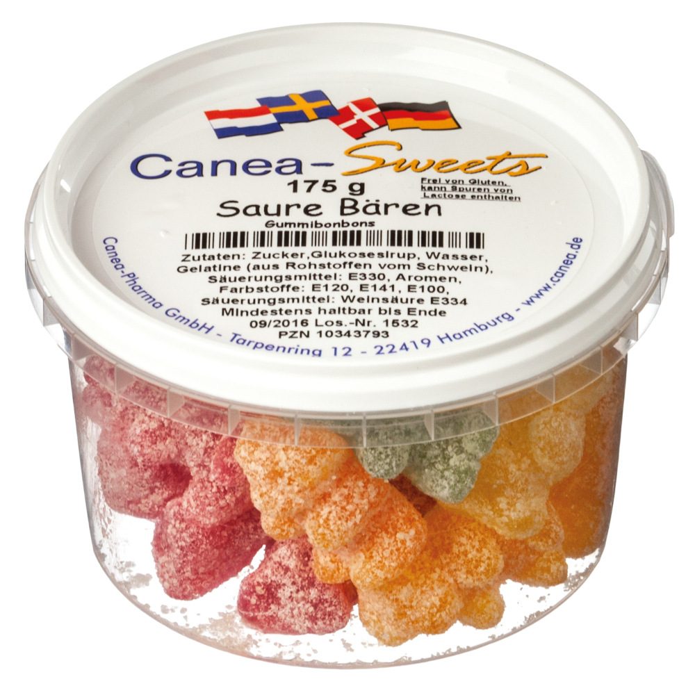CANEA-SWEETS Saure Bären 175 g Bonbons