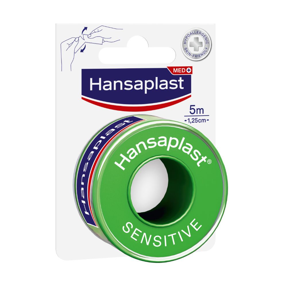 Hansaplast SENSITIVE 5m x 1,25cm 1 St Pflaster