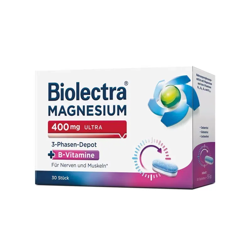 Biolectra MAGNESIUM 400 mg ultra 3-Phasen-Depot +10 % Rabatt* 30 St Tabletten