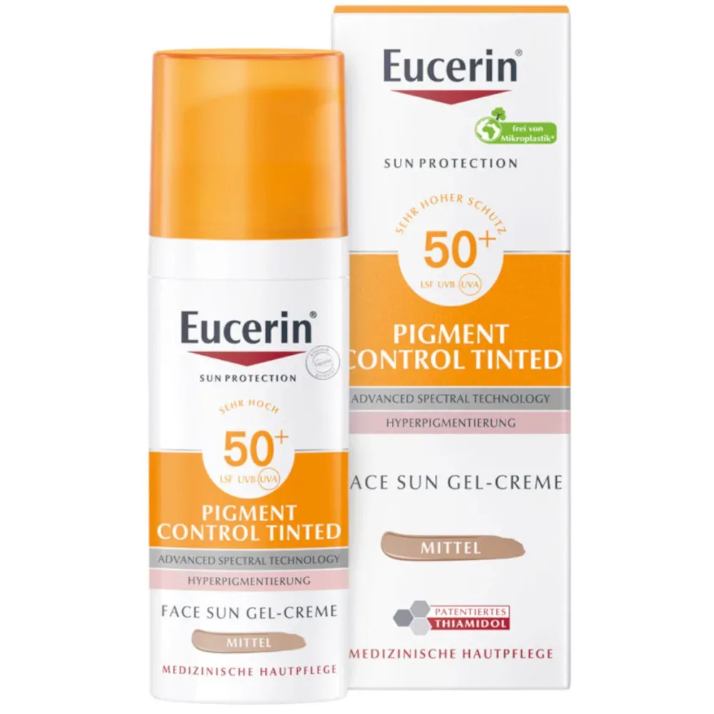 Eucerin SUN PIGMENT CONTROL TINTED FACE SUN GEL-CREME MITTEL LSF 50+  50 ml Creme