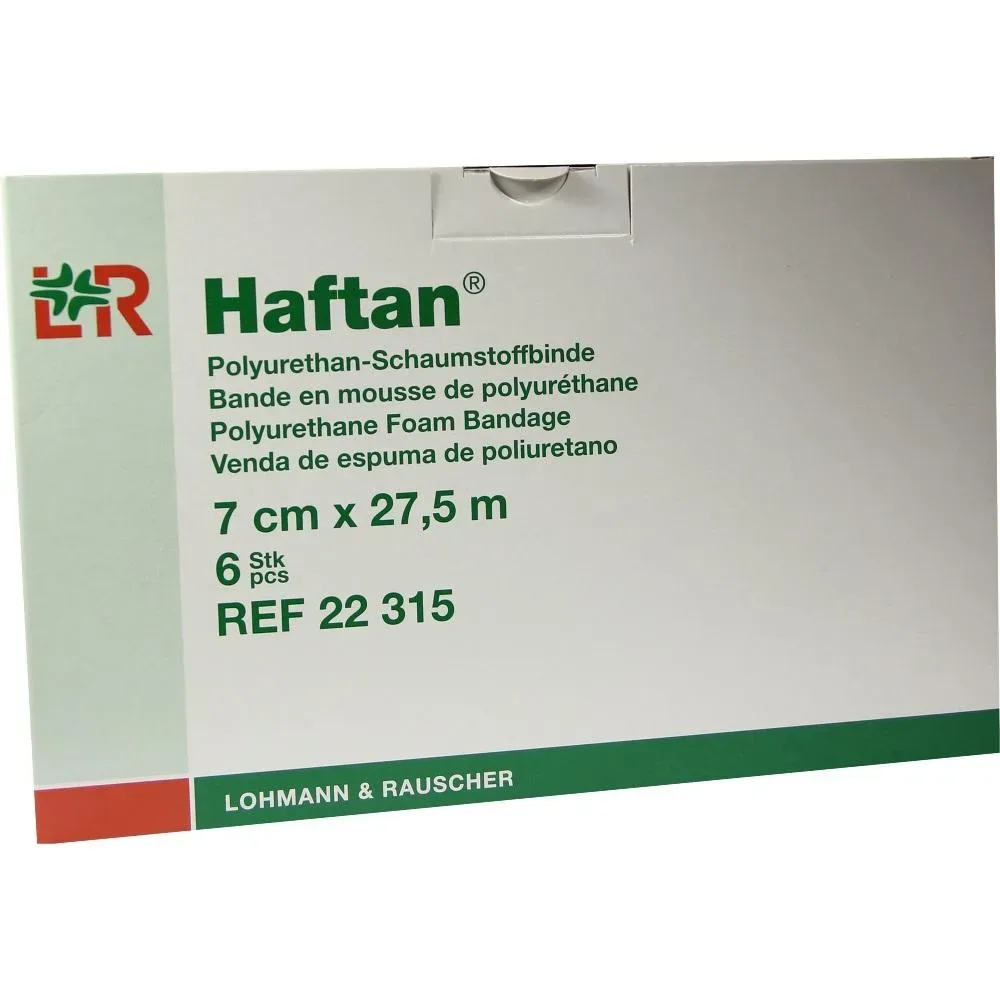 HAFTAN Schaumstoffbinde 7 cmx27,5 m 6 St Binden