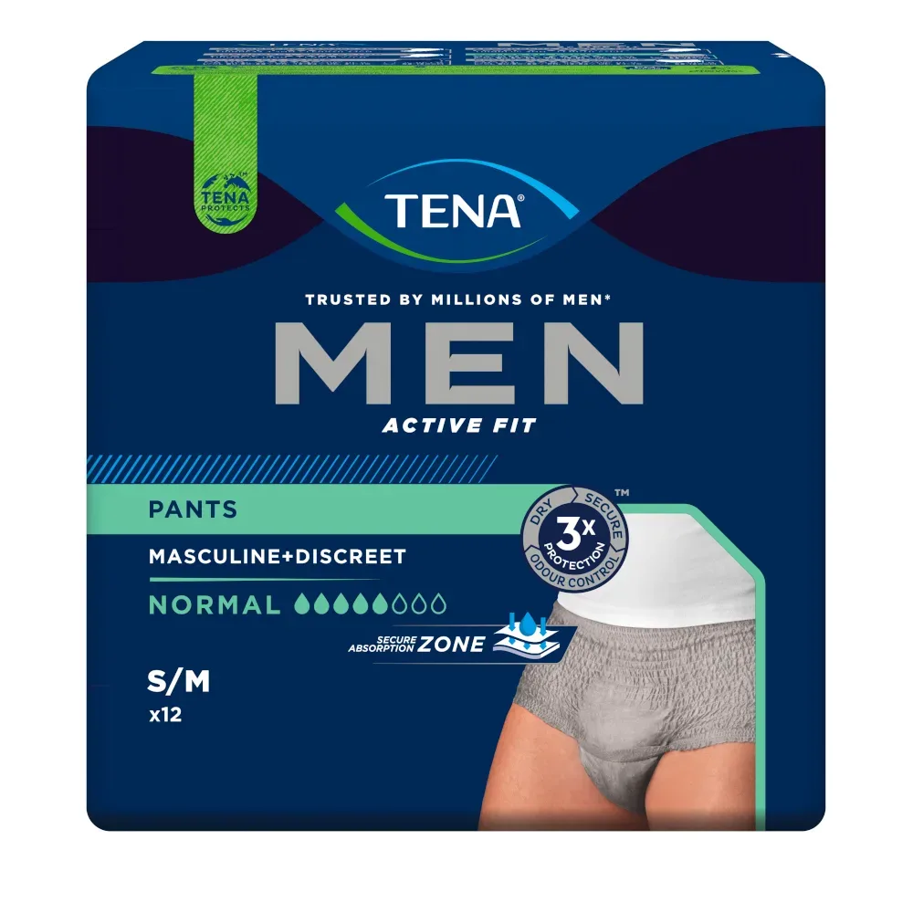 TENA MEN ACTIVE FIT PANTS NORMAL S/M 12 St