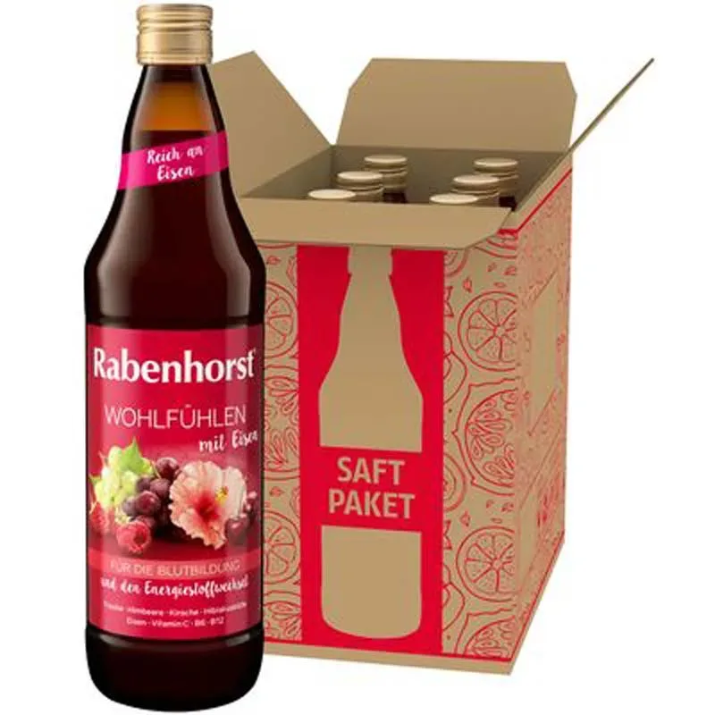 Rabenhorst Wohlfühlen mit Eisen  6x700 ml Saft