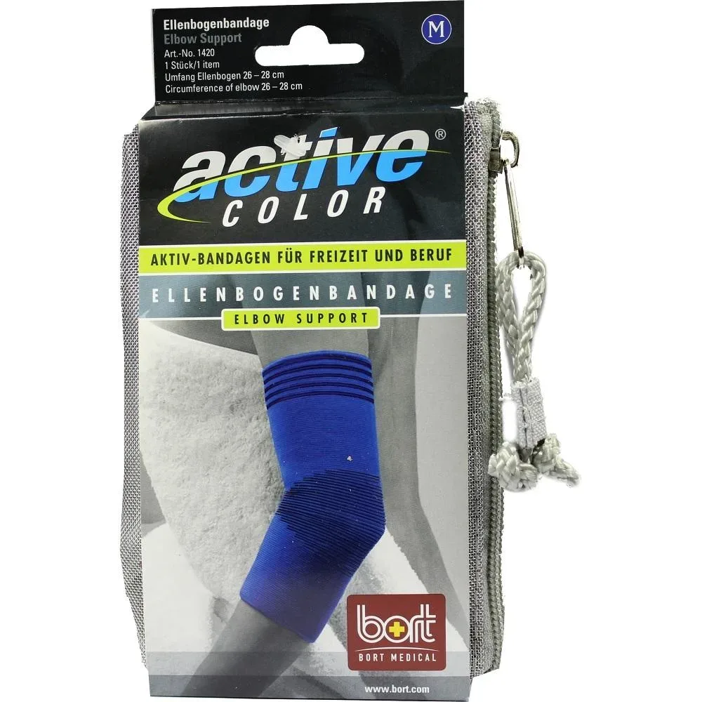 BORT ActiveColor Ellenbogenbandage medium blau 1 St Bandage