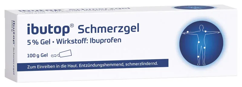 ibutop Schmerzgel 5%, bei Sport- und Alltagsverletzungen wie Prellungen, Verstauchungen oder Zerrungen 100 g Gel
