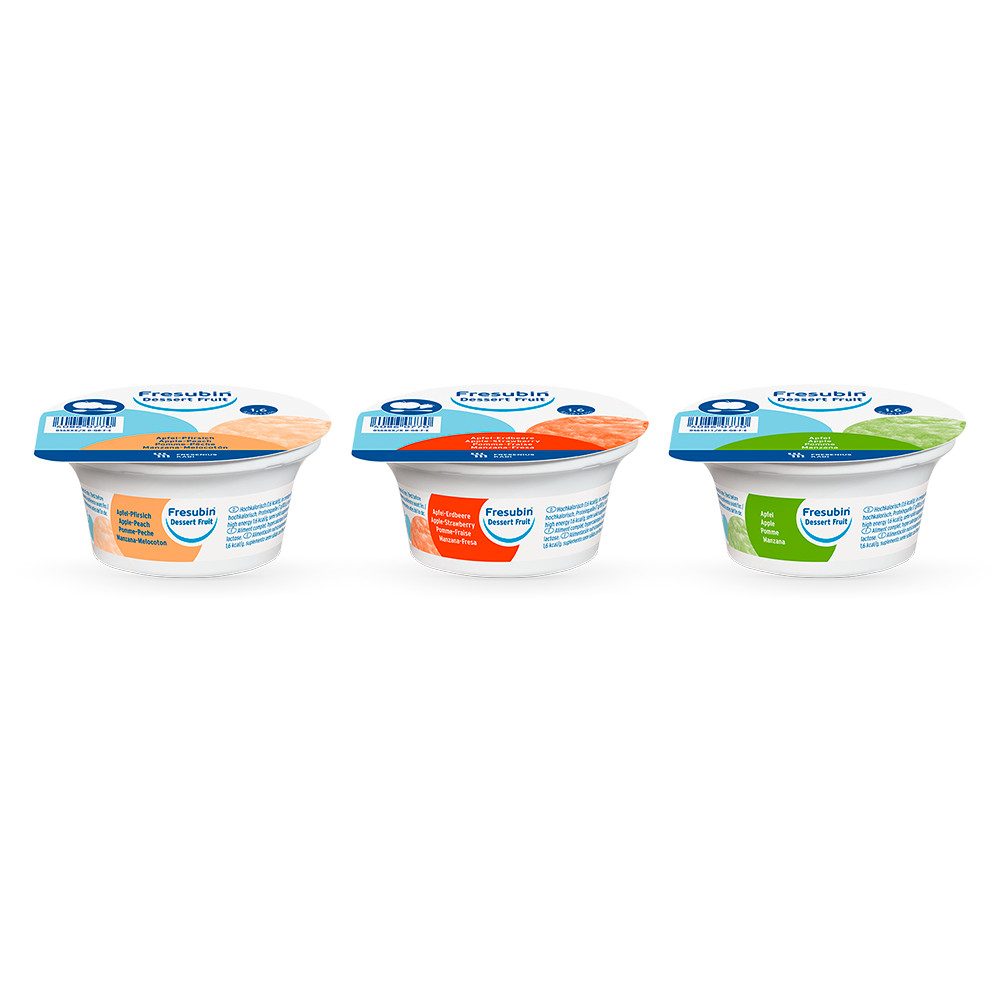 Fresubin Dessert Fruit Mischkarton 24X125 g Flüssigkeit
