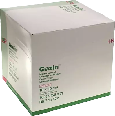 GAZIN Mullkomp.10x10 cm steril 8fach 50X2 St Kompressen