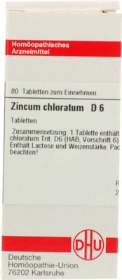 ZINCUM CHLORATUM D 6 Tabletten 80 St Tabletten