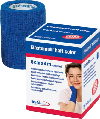 ELASTOMULL haft color 8 cmx4 m Fixierb.blau 1 St Binden