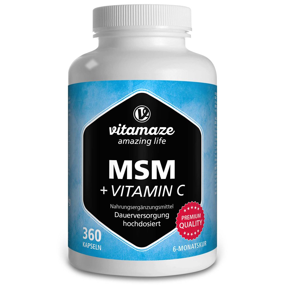 vitamaze MSM HOCHDOSIERT + Vitamin C 360 St Kapseln