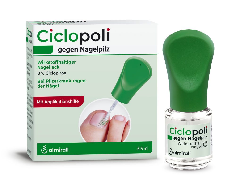 Ciclopoli gegen Nagelpilz Nagellack mit Applikationshilfe 6.6 ml Wirkstoffhaltiger Nagellack
