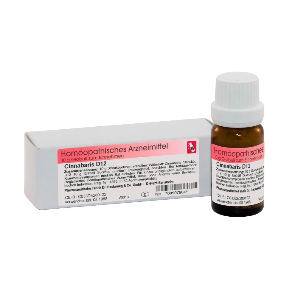 CINNABARIS D 12 Globuli 10 g Globuli