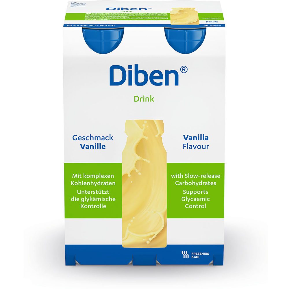 Diben DRINK Trinknahrung Vanille 4X200 ml Flüssigkeit