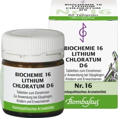 BIOCHEMIE 16 Lithium chloratum D 6 Tabletten 80 St Tabletten