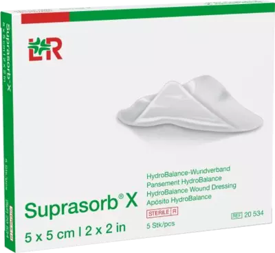 SUPRASORB X HydroBalance Wundverb.5x5 cm 5 St Verband