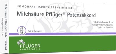Milchsäure Pflüger Potenzakkord 10 St Injektionslösung