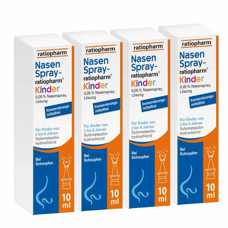 NasenSpray-ratiopharm Kinder 4er Set 4X10 ml Nasenspray