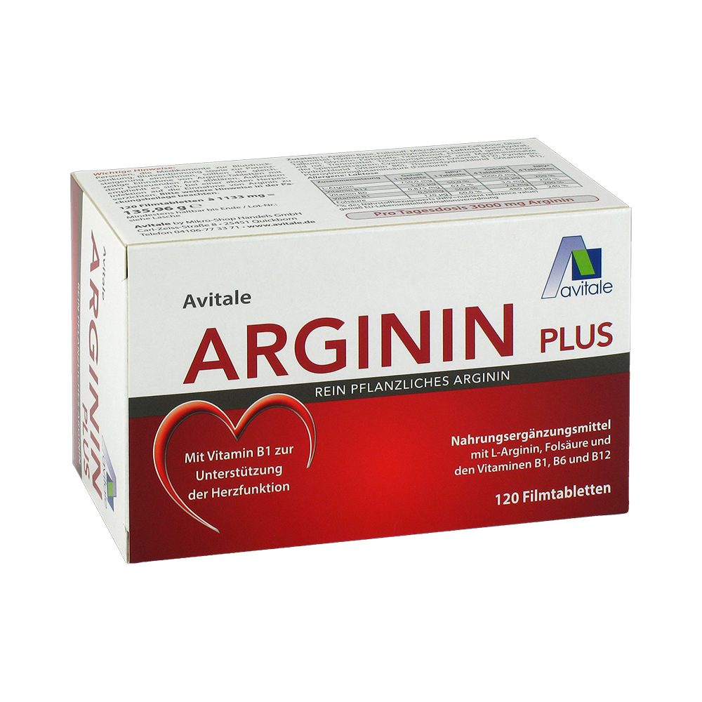 Avitale ARGININ PLUS Vitamin B1+B6+B12+Folsäure  120 St Filmtabletten