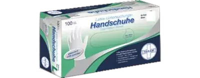 HANDSCHUHE Einmal Latex puderfrei XL 100 St Handschuhe