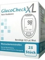 GLUCO CHECK XL Blutzuckerteststreifen 25 St Teststreifen