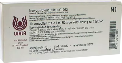 NERVUS STATOACUSTICUS GL D 12 Ampullen 10X1 ml Ampullen
