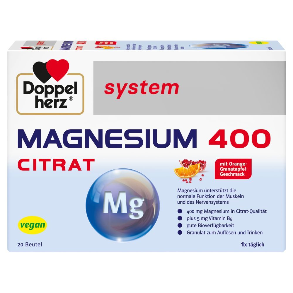 Doppelherz system MAGNESIUM 400 CITRAT 20 St Granulat