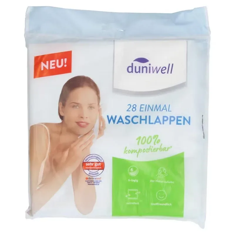 duniwell 28 EINMAL WASCHLAPPEN 100%  28 St Beutel