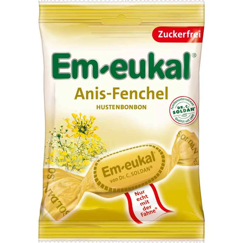 Em-eukal Anis Fenchel zuckerfrei 75 g Bonbons