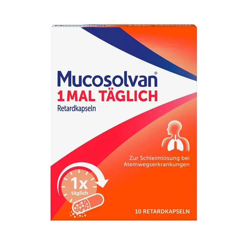 MUCOSOLVAN 1x täglich Retardkapseln Schleimlöser  10 St Retard-Kapseln