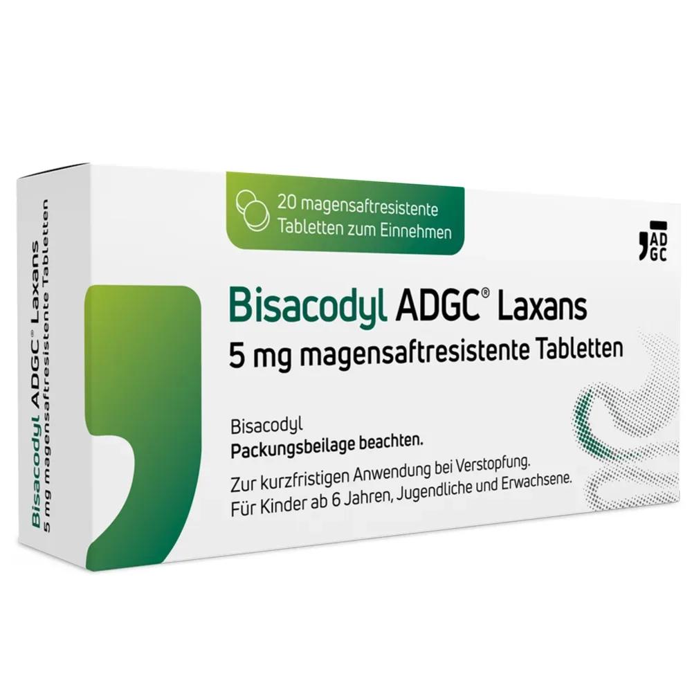 Bisacodyl ADGC Laxans 5 mg 20 St Tabletten magensaftresistent