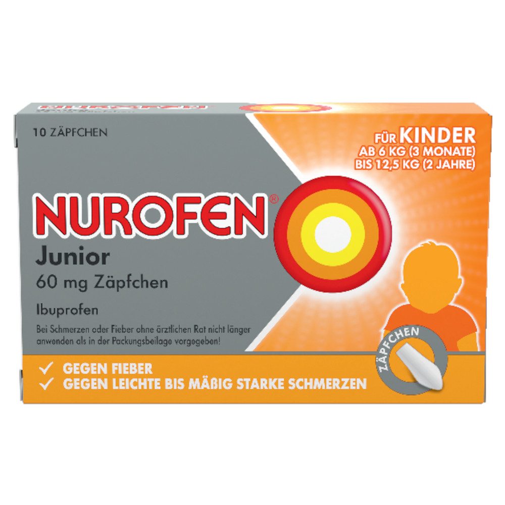 NUROFEN Junior 60mg 10 St Suppositorien
