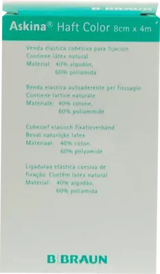 ASKINA Haftbinde Color 8 cmx4 m blau 1 St Binden