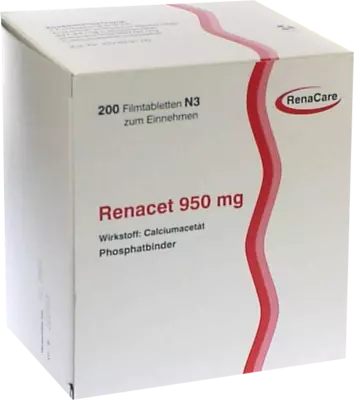 RENACET 950 mg Filmtabletten 200 St Filmtabletten