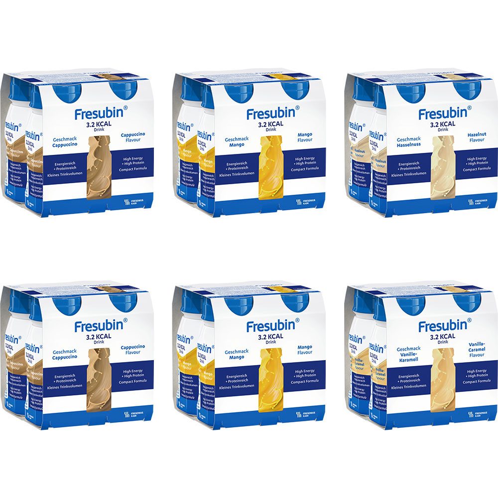 Fresubin 3,2 kcal DRINK Trinknahrung Mischkarton 24X125 ml Flüssigkeit