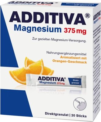 ADDITIVA Magnesium 375 mg Sticks Orange 20 St Granulat