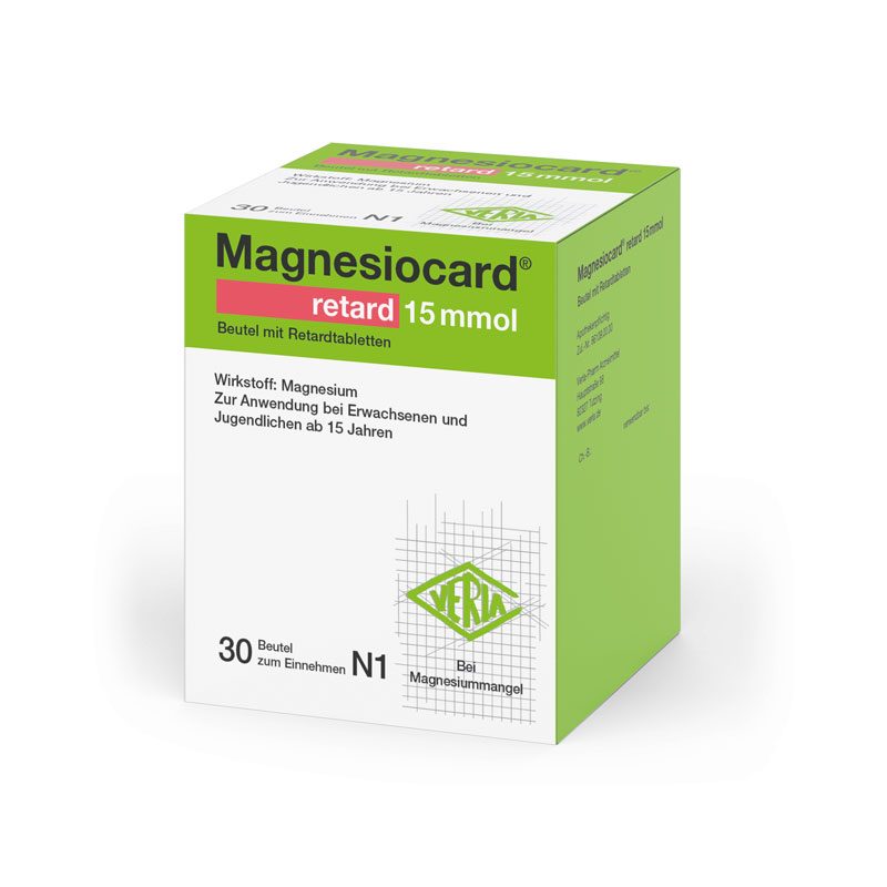 MAGNESIOCARD retard 15 mmol Beutel m.ret.Filmtabl. 30 St Beutel mit retardierten Filmtabletten