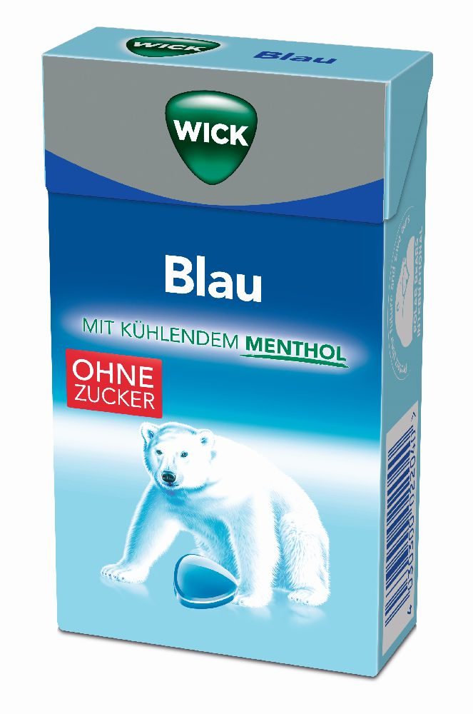 WICK BLAU VapoPlus MENTHOL Bonbons ohne Zucker  46 g Bonbons