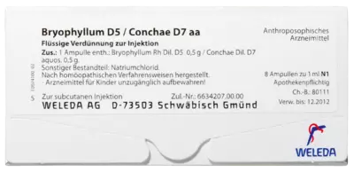 WELEDA BRYOPHYLLUM D 5/Conchae D 7 Ampullen 8X1 ml Ampullen