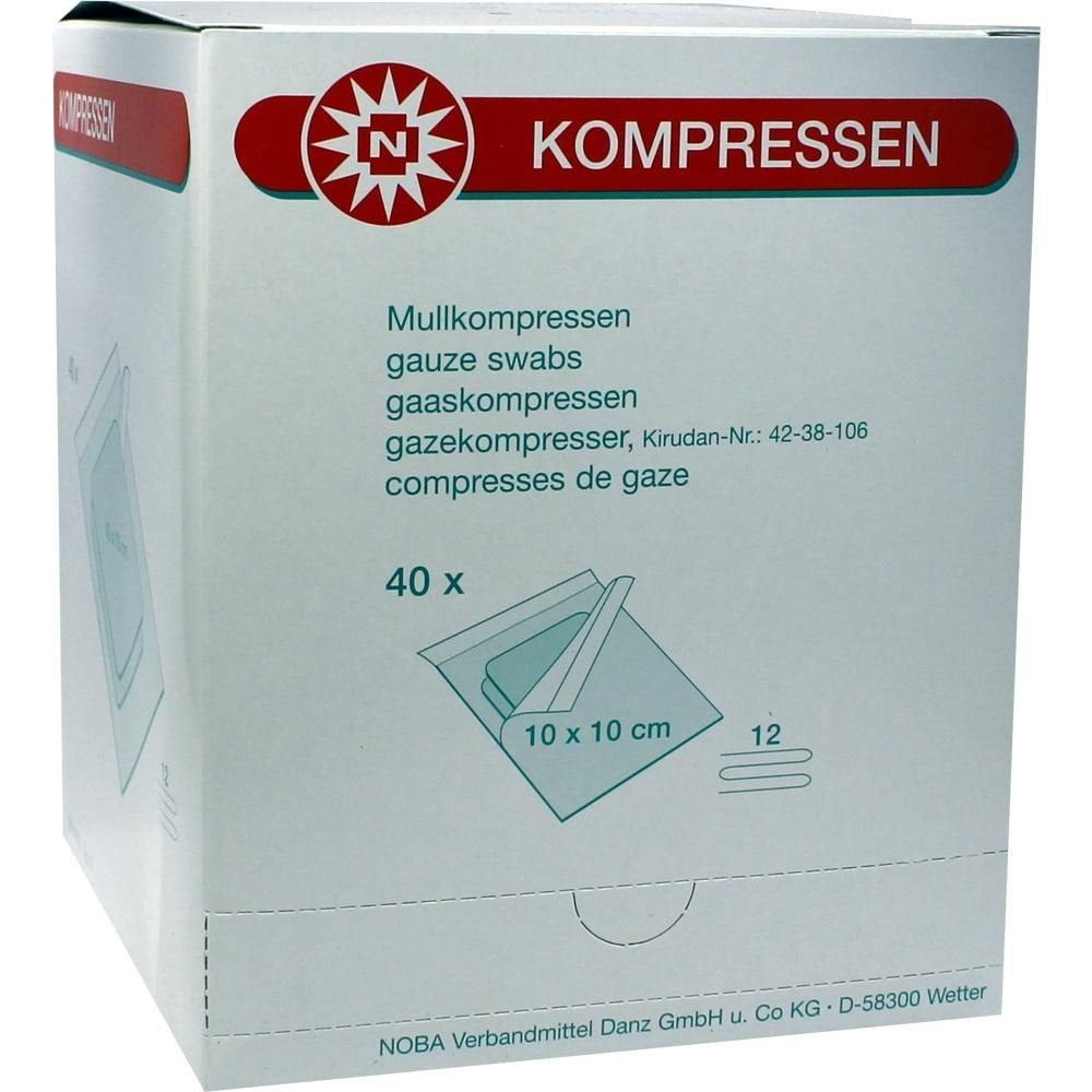 MULLKOMPRESSEN 10x10 cm steril 12fach 40X2 St Kompressen