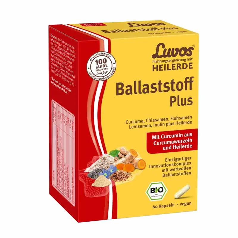 Luvos HEILERDE Ballaststoff Plus  60 St Kapseln