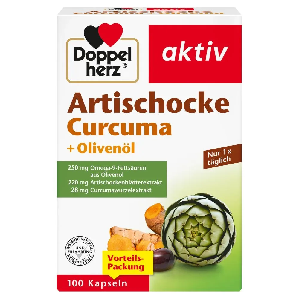 Doppelherz aktiv Artischocke Curcuma + Olivenöl 100 St Kapseln
