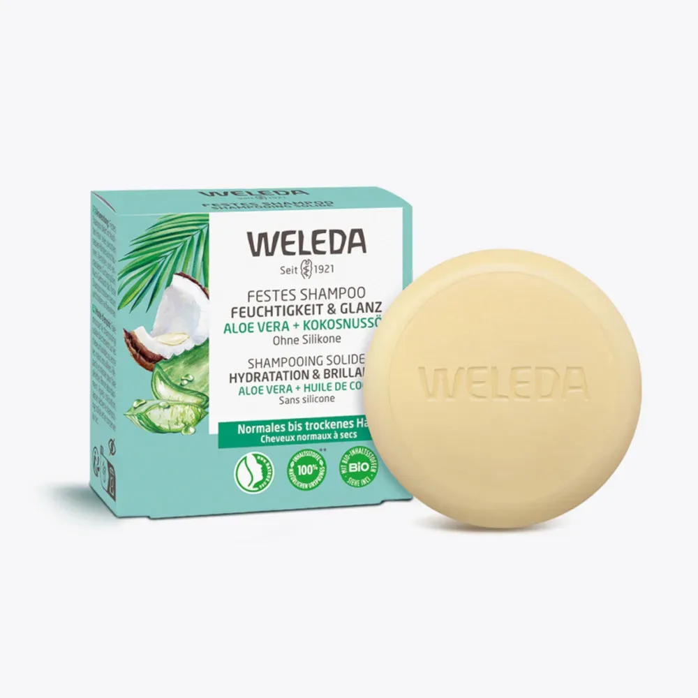 WELEDA FESTES SHAMPOO FEUCHTIGKEIT & GLANZ 50 g Shampoo