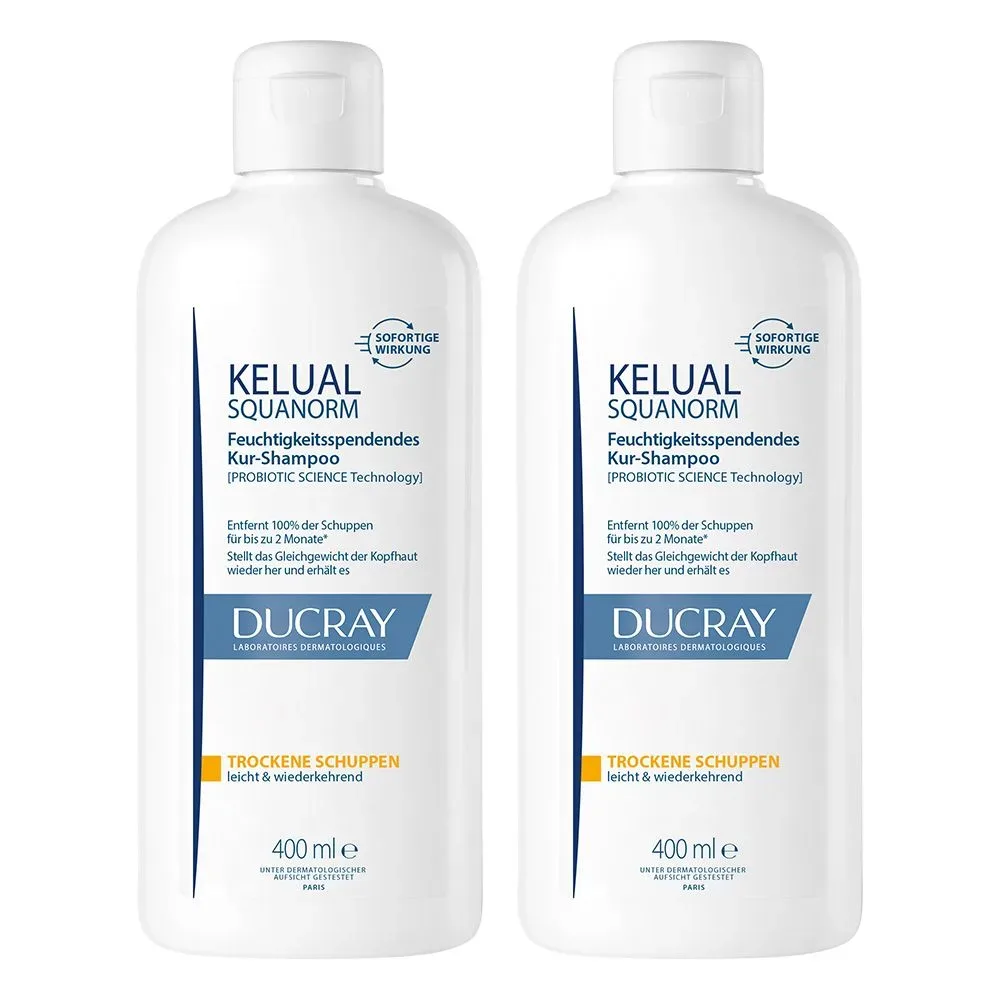 DUCRAY KELUAL SQUANORM Shampoo trockene Schuppen Doppelpack  2X400 ml Shampoo