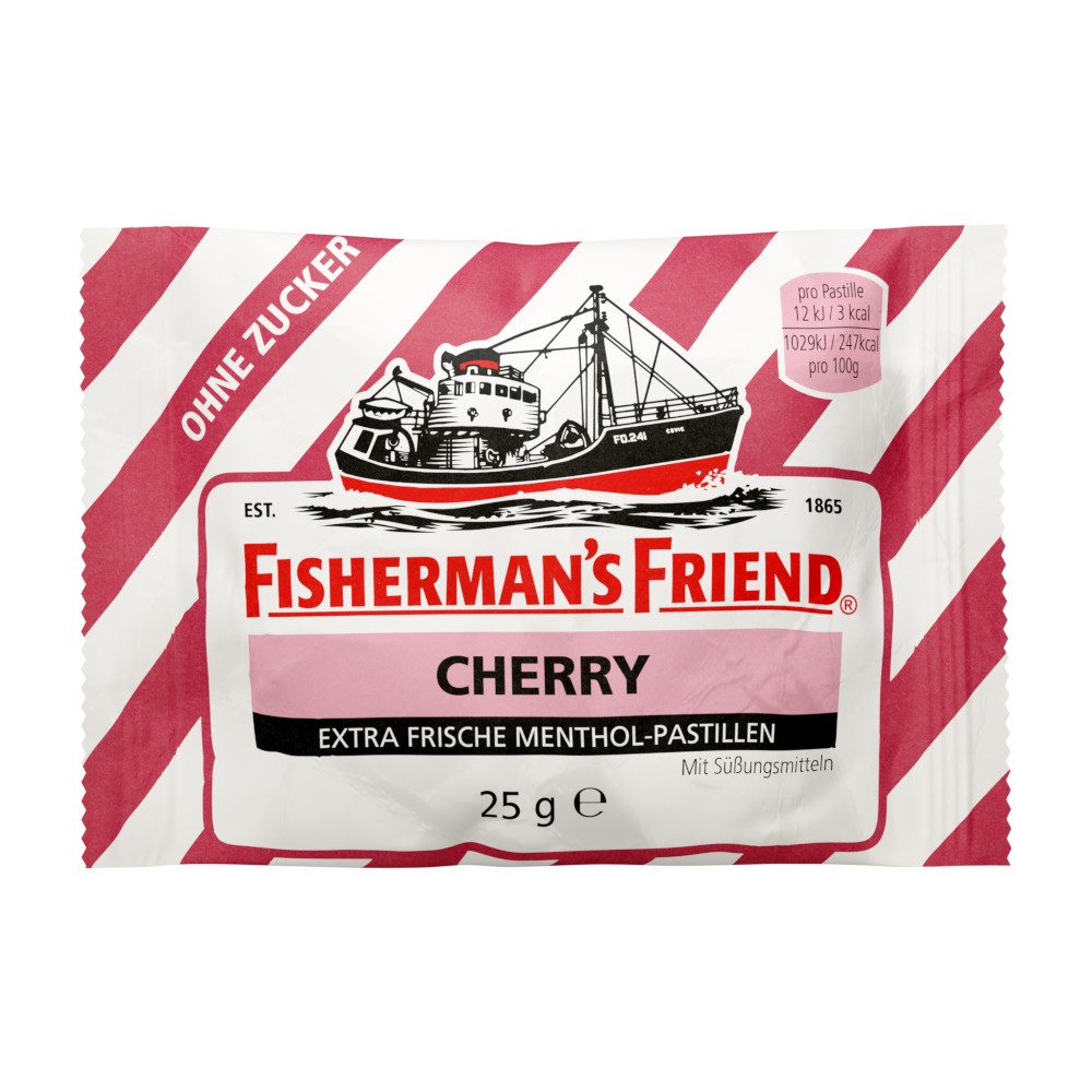 FISHERMANS FRIEND Cherry ohne Zucker Pastillen 25 g Pastillen