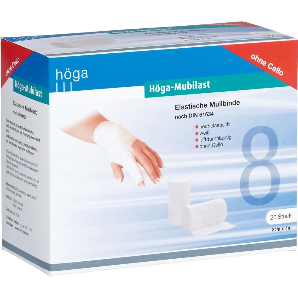 HÖGA MUBILAST Fixierbinde 8 cmx4 m o.Cellophan 20 St Binden