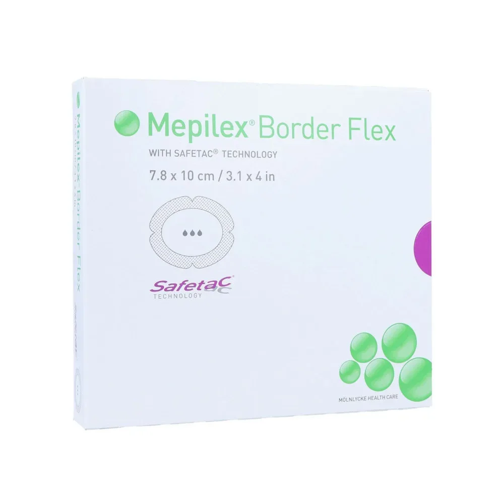 MEPILEX Border Flex Schaumverb.haftend 7,8x10 cm 5 St Verband