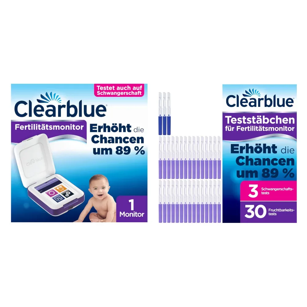 Clearblue Fertilitätsmonitor Advanced und Teststäbchen Set 1 Sparset