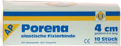 PORENA elast.Mullbinde 4 cm weiß o.Cello 10 St Binden